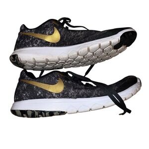 Nike Flex Experience RN 6 Low Black US 8 Sneakers Women Gold 881804-003 2017